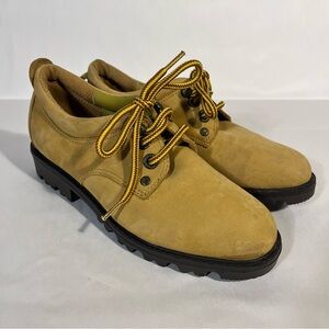 Westies Vintage 90s Y2K Tan Nubuck Leather Hiking Shoes 7